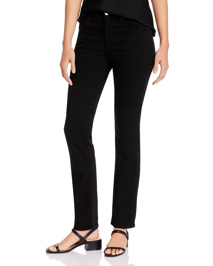 7 FOR ALL MANKIND JEN7 BY 7 FOR ALL MANKIND SLIM STRAIGHT-LEG JEANS IN BLACK,GS0390930A