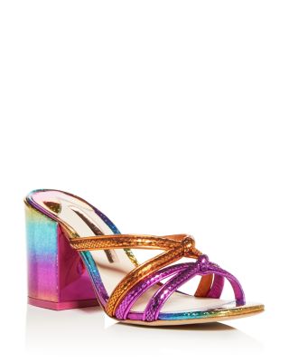 rainbow heel sandals