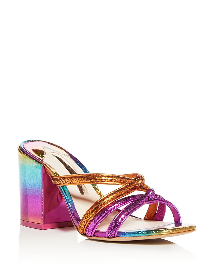 Sophia Webster Women's Freya Glitter Block-heel Sandals In Rainbow