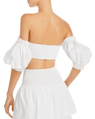 white evening top