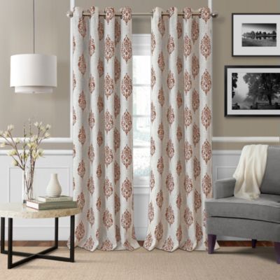 Elrene Home Fashions - Navara Medallion Room Darkening Curtain Panel, 52" x 84"