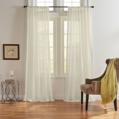 Elrene Home Fashions - Asher Cotton Voile Sheer Curtain Panels