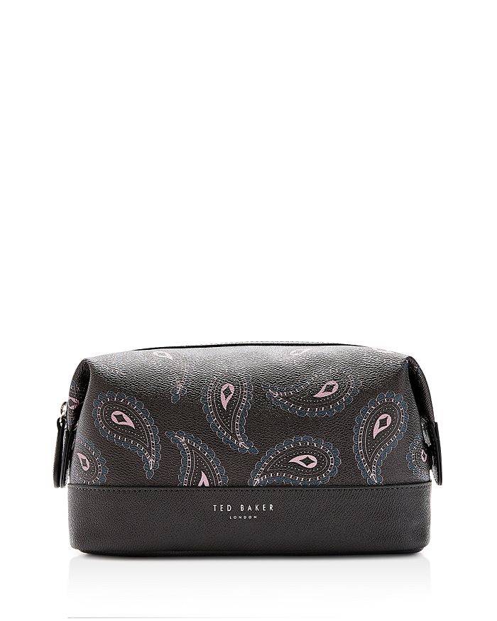 TED BAKER TARRT PRINTED FAUX LEATHER WASH BAG,159347