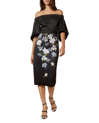 Ted Baker Adalli Opal Off-the-Shoulder Floral Printed Dress |  Bloomingdale's Women