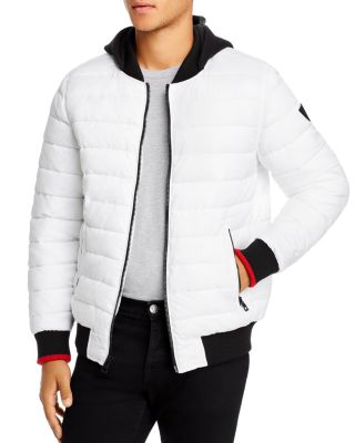 guess white bomber jacket
