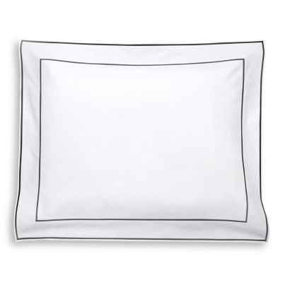 Matouk Ansonia Percale Standard Sham In Charcoal