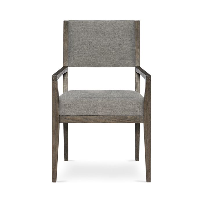Shop Bernhardt Linea Arm Chair In Solid Ash, Cerused Charcoal Finish