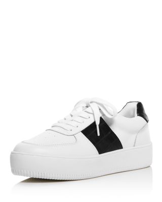 platform sneakers black and white