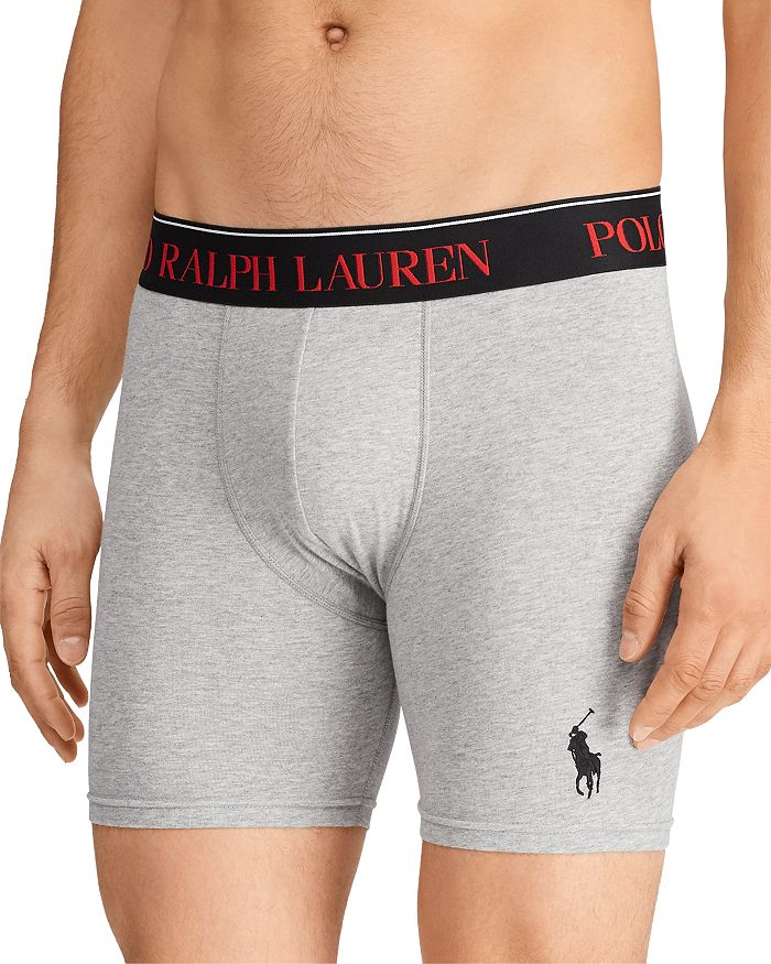 Polo Ralph Lauren Stretch Boxer Briefs In Light Gray