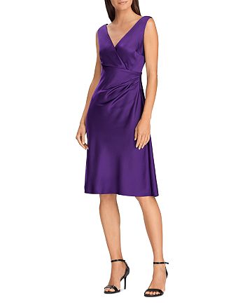 Ralph Lauren Satin Cocktail Dress | Bloomingdale's