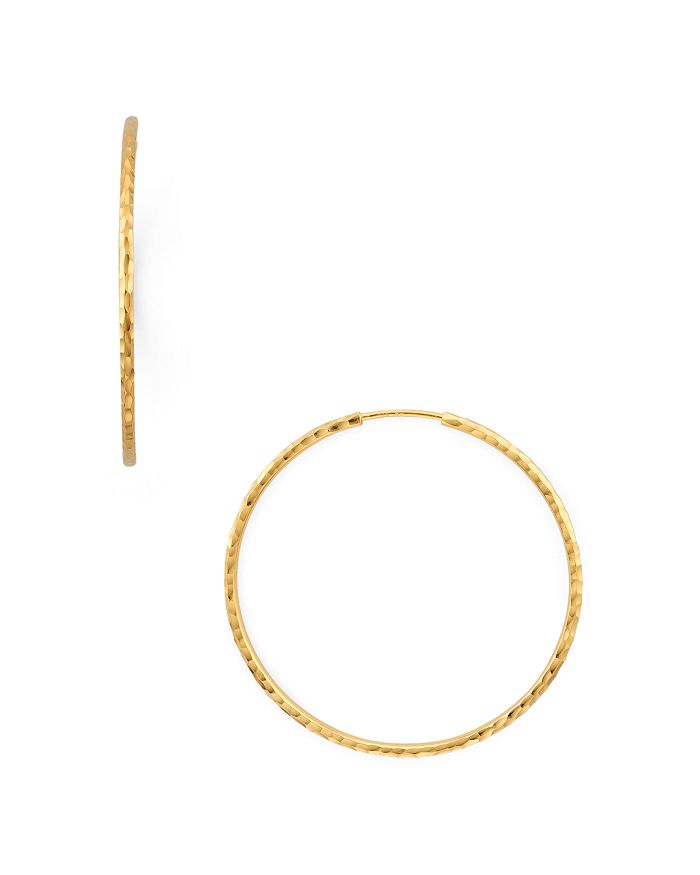 Argento Vivo Medium Endless Hoop Earrings In 18k Gold-plated Sterling Silver, 2"