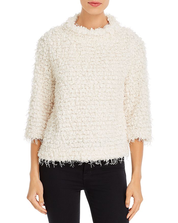 Vince camuto fringe sweater sale