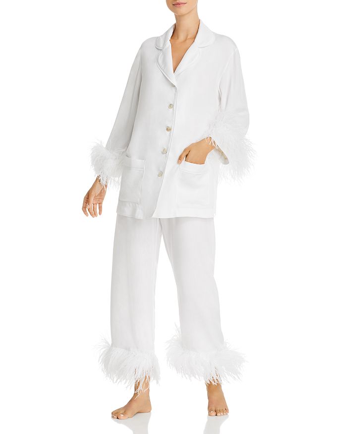 Shop Sleeper Feather Trim Pajama Set - 100% Exclusive In White