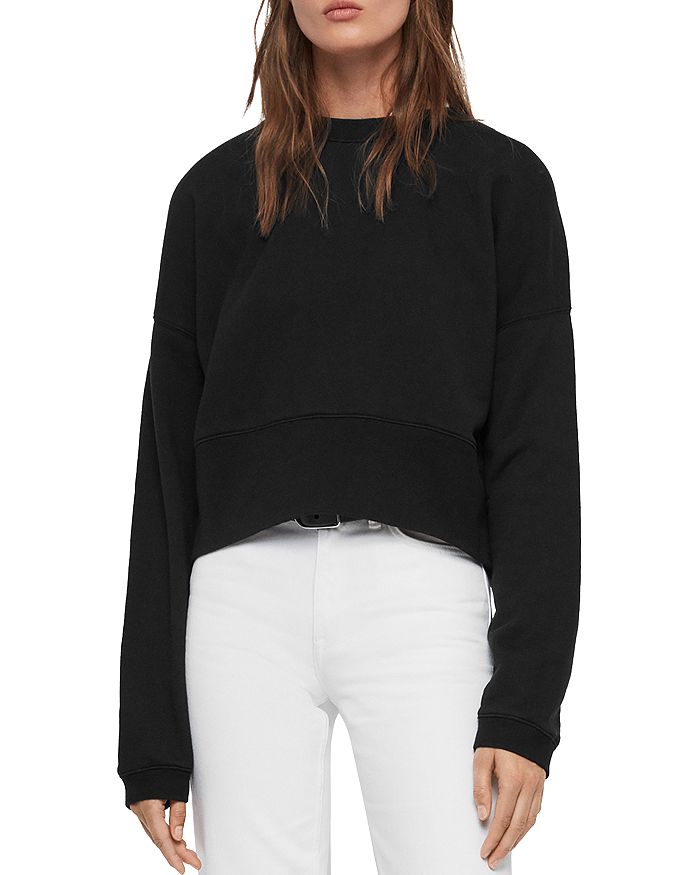 ALLSAINTS Enrico Cropped Sweatshirt Bloomingdale s