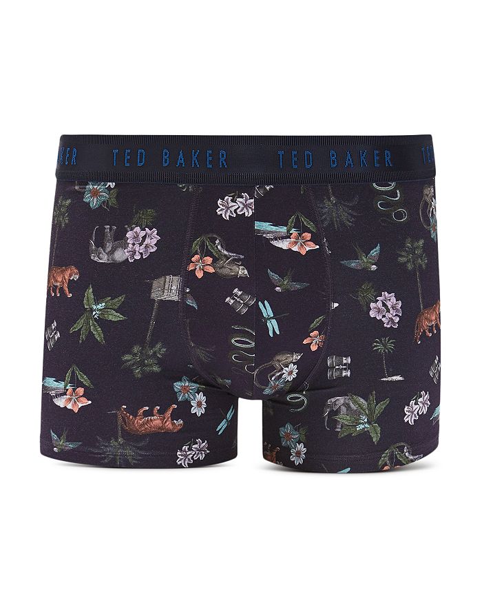 Ted Baker Milkee Jungle Print Boxer Briefs In Navy