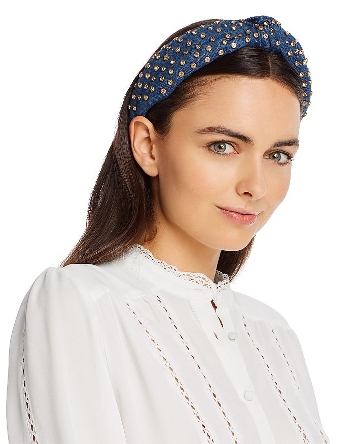Lele Sadoughi Embellished Knot Headband | Bloomingdale's