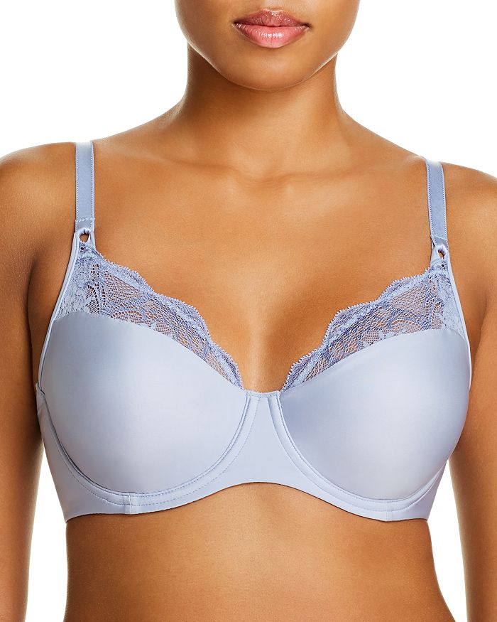 Wacoal Lace Impression Lace Underwire T-shirt Bra In Medieval Blue