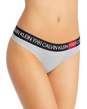 Calvin Klein 1981 Bold Thong In Grey Heather