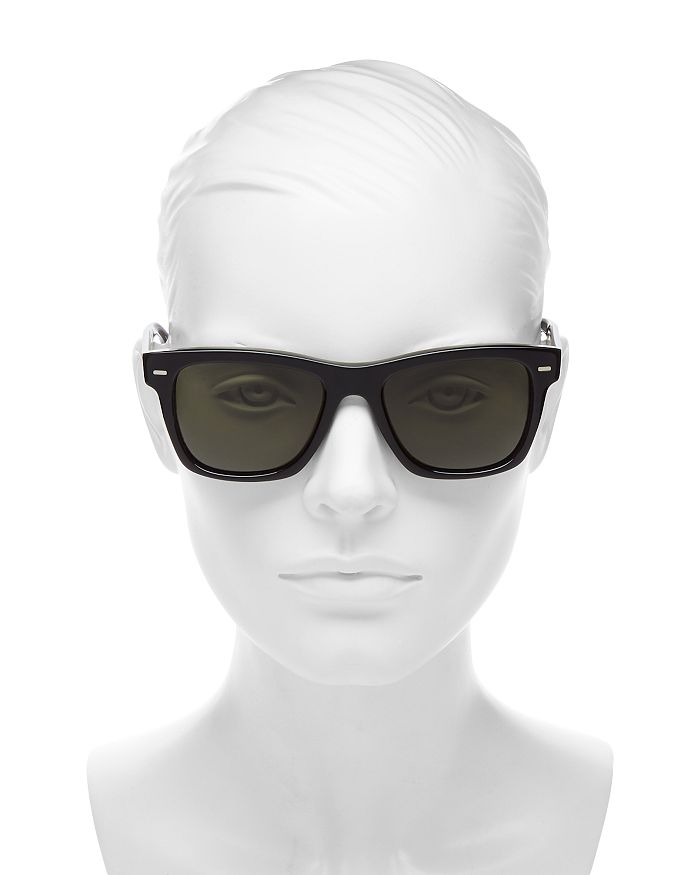 Oliver Peoples Unisex Polarized Square Sunglasses, 54mm In Black