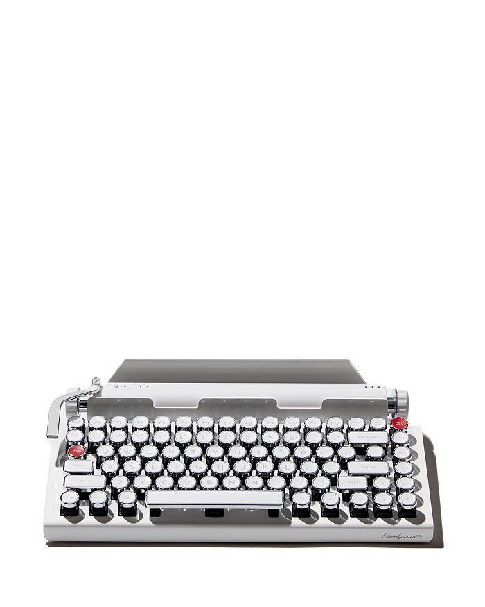 Qwerkywriter S Color Typewriter-inspired Mechanical Computer Keyboard In White