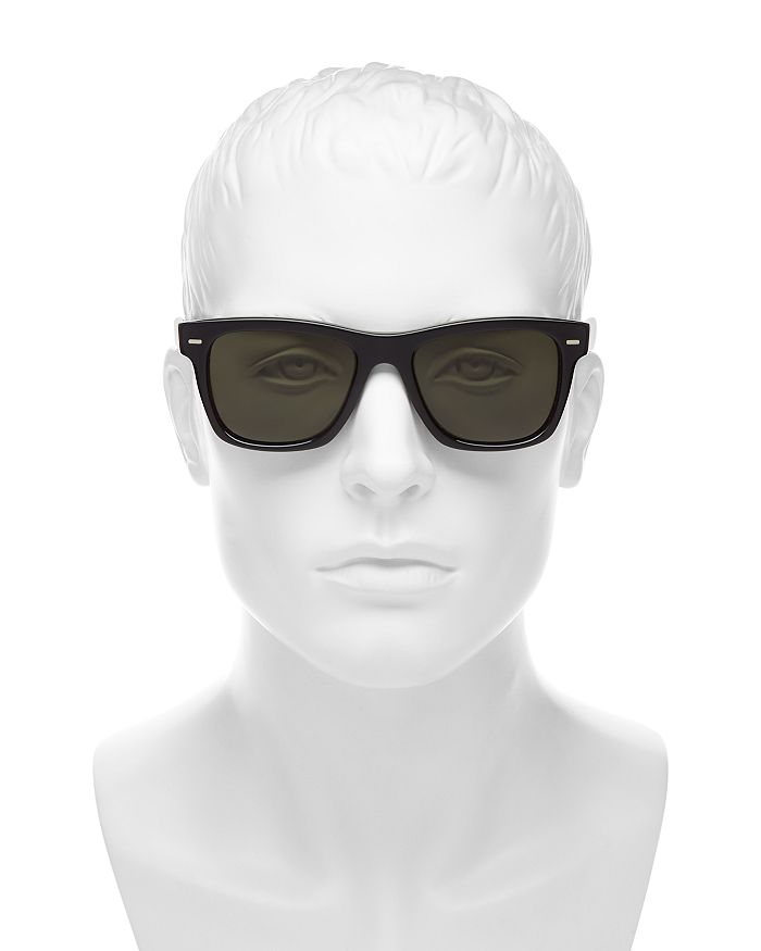Oliver Peoples Unisex Polarized Square Sunglasses, 54mm In Black