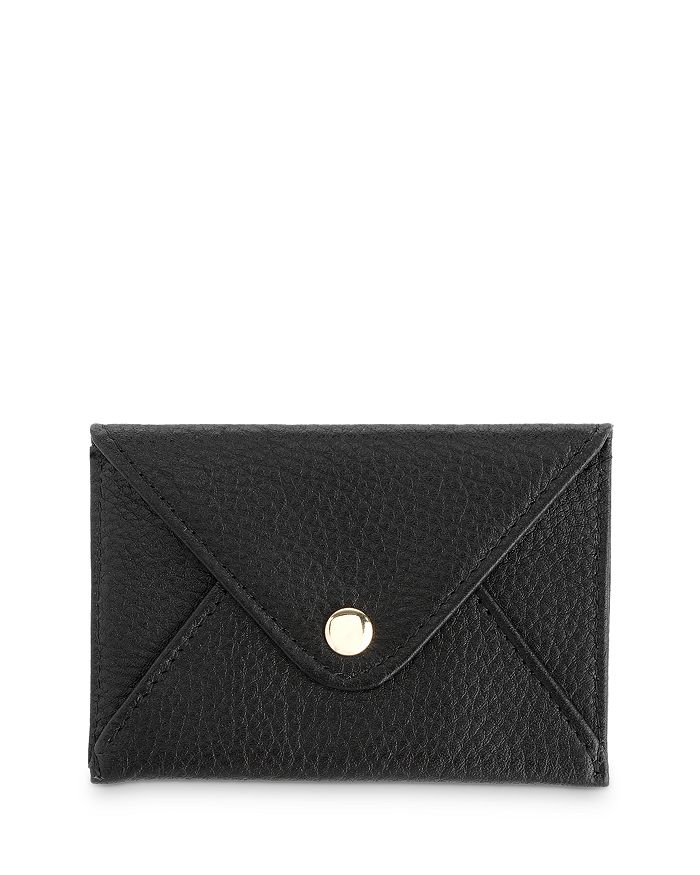 Royce New York Leather Envelope Card Case In Black