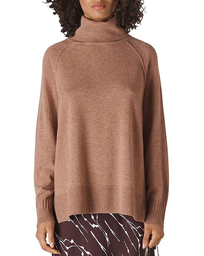 WHISTLES RELAXED CASHMERE TURTLENECK SWEATER,30116