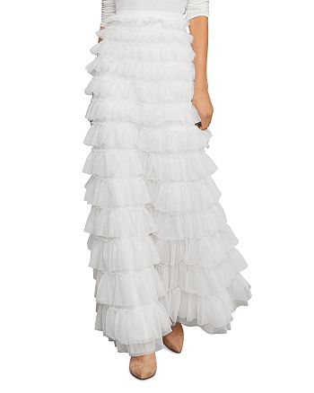 BCBGMAXAZRIA Tiered Tulle Maxi Skirt | Bloomingdale's