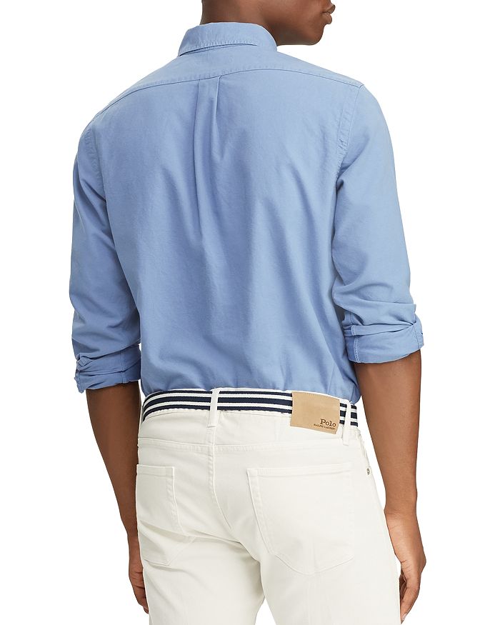 Shop Polo Ralph Lauren Classic Fit Long Sleeve Cotton Oxford Button Down Shirt In Blue