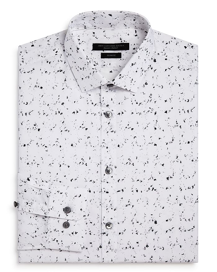 John Varvatos Star USA Wrinkle Resistant Black White Slim Fit