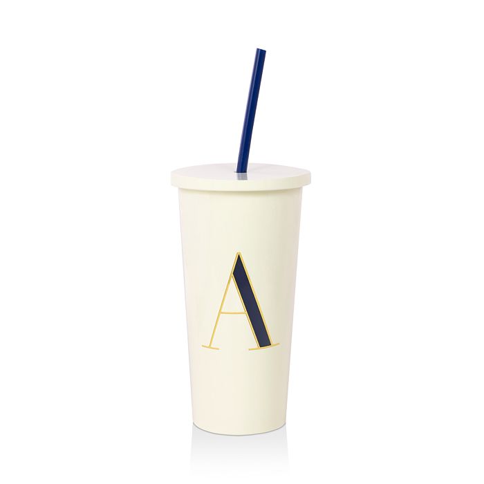 kate spade new york Initial Tumbler with Straw Bloomingdale's