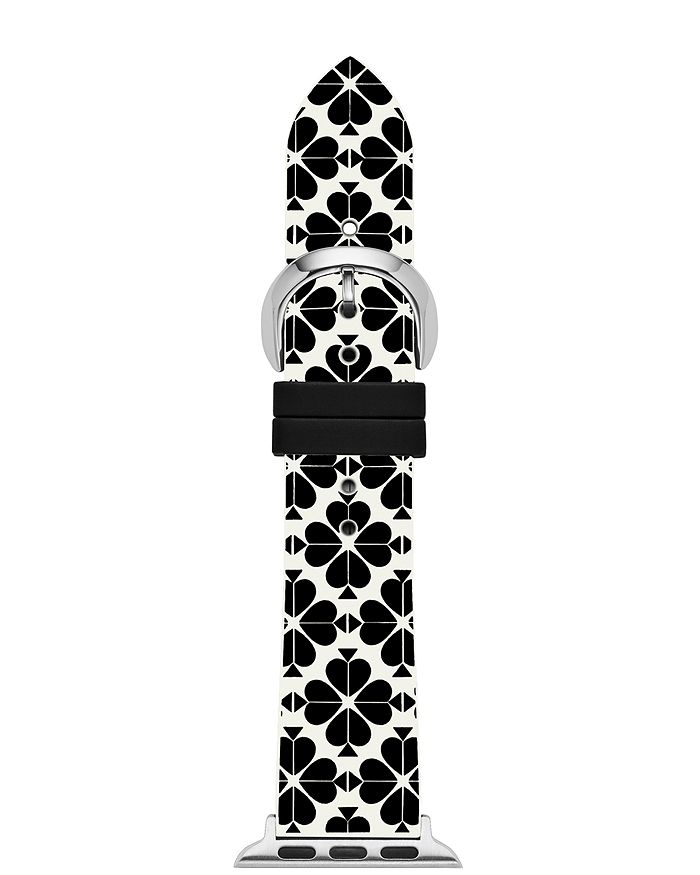 Kate Spade New York Spade Flower Silicone Band For Apple Watch, 38mm & 40mm In Black/white