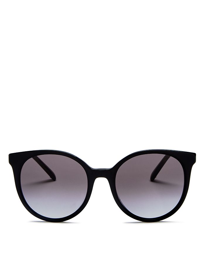 Valentino Women's Round Sunglasses, 53mm In Black/gradient Black
