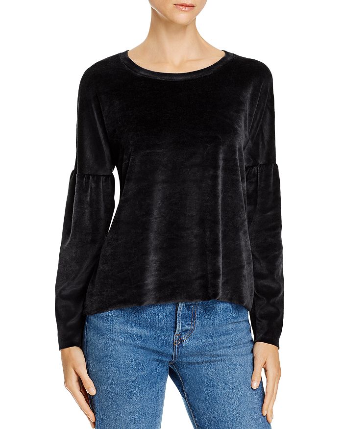 Goldie Velour Drop-shoulder Sweatshirt In Iron