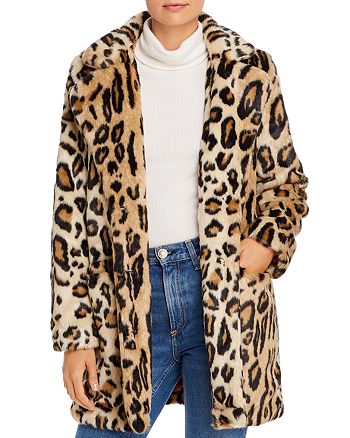 Apparis Margot Faux-Fur Leopard Print Coat | Bloomingdale's