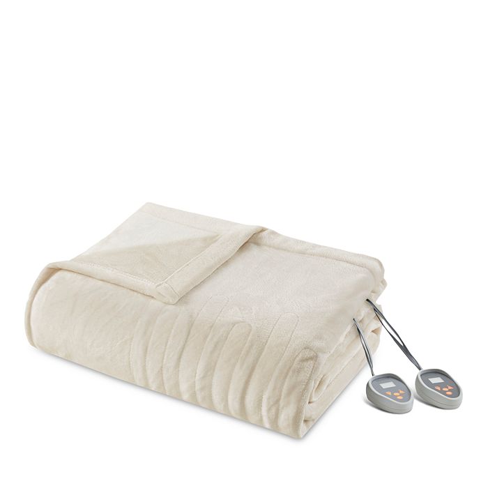 Beautyrest Plush Heated Blanket, Twin In Ivory