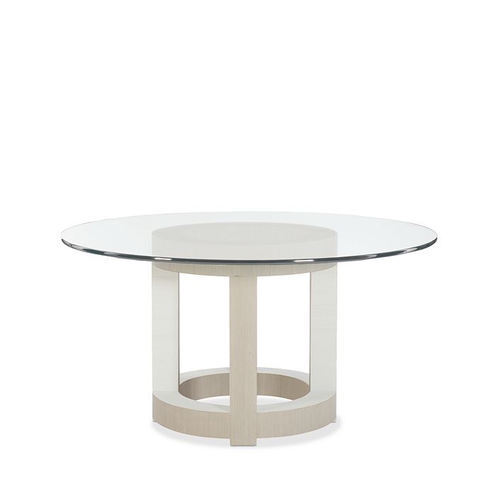 Shop Bernhardt Axiom 54 Round Dining Table In Linear Gray
