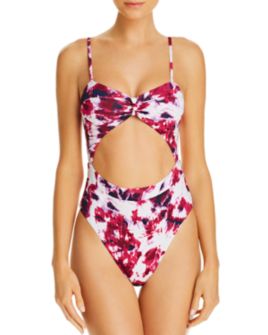 AQUA - Cutout Waist One Piece Swimsuit 