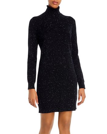 Theory Cashmere Donegal Knit Turtleneck Sweater Dress | Bloomingdale's