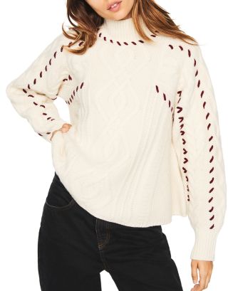 ba&sh Eba Whipstitch Cable-Knit Sweater | Bloomingdale's