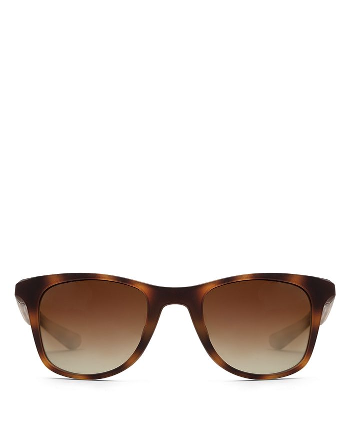 Krewe Active Men's Emmett Polarized Square Sunglasses, 52mm In Matte Bay Tortoise/amber Gradient Polarized