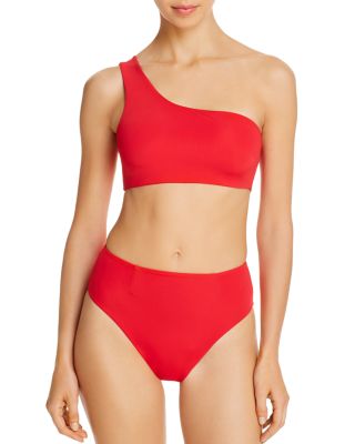 red one shoulder bikini top