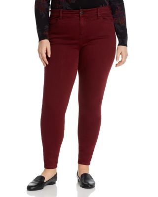 Liverpool Los Angeles Plus Abby Skinny Jeans In Oxblood | Bloomingdale's