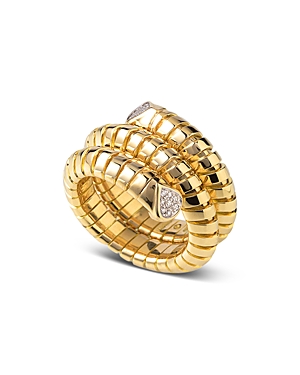 Marina B 18K Yellow Gold Trisola Diamond Ring