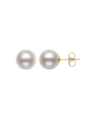 Cultured Freshwater Pearl Stud Earrings in 14K Yellow Gold 