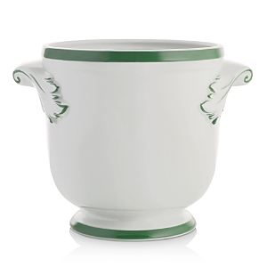 William Yeoward Crystal Mara Cachepot Vase, 7 In Green