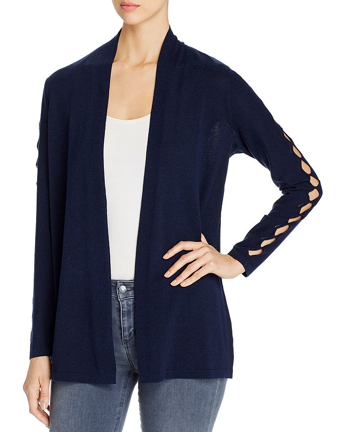 Vince Camuto Open-front Cardigan With Cutout Details - 100% Exclusive In Classic Navy