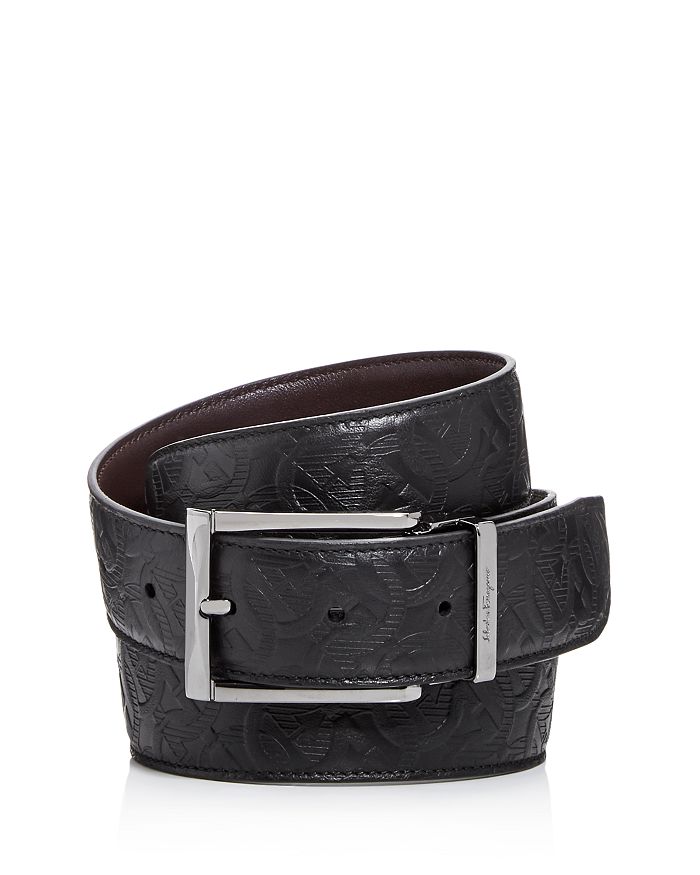 Salvatore Ferragamo Men s Gancini Embossed Reversible Leather Belt Bloomingdale s