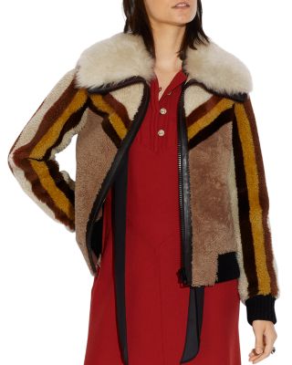 coach shearling jacket women's