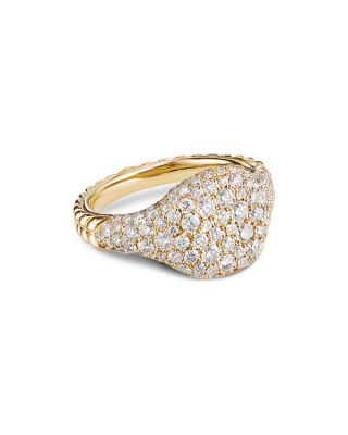 diamond pave pinky ring